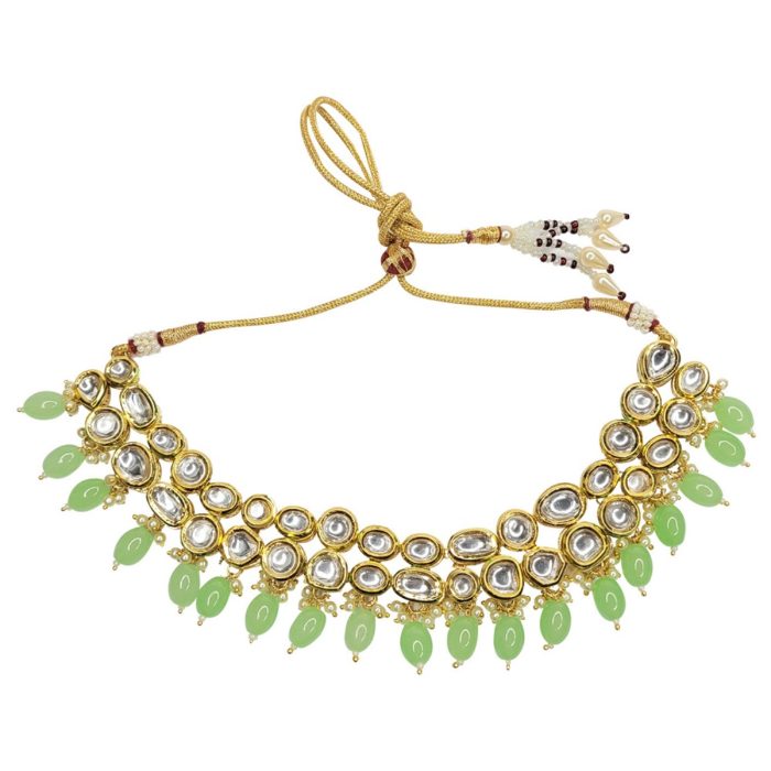 Indian Jewelry Choker Necklace Set Green