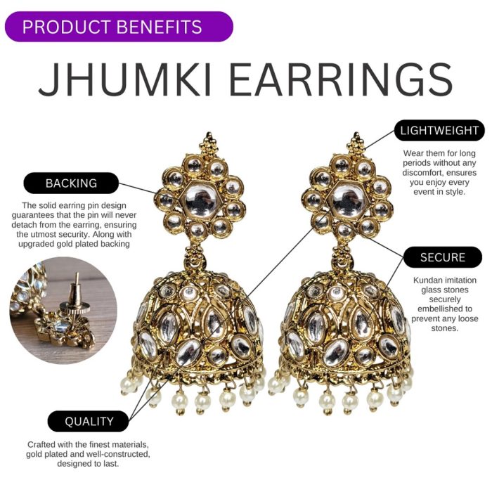 Indian Jewelry Jhumka Earrings Jiva