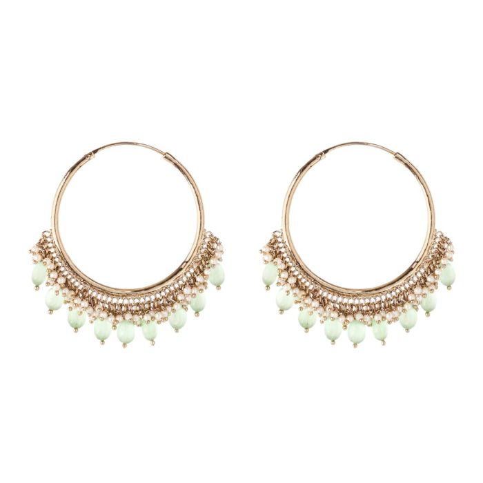 Indian Jewelry Gold Hoop Earrings