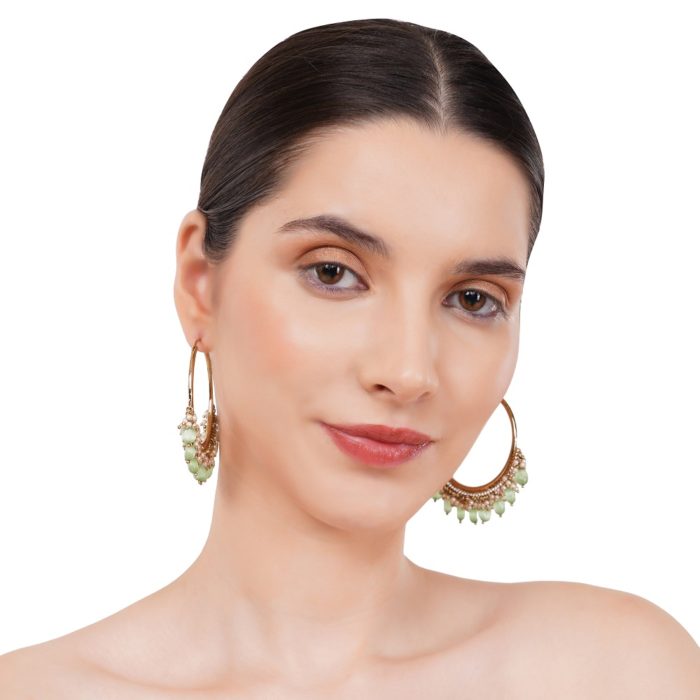 Indian Jewelry Gold Hoop Earrings