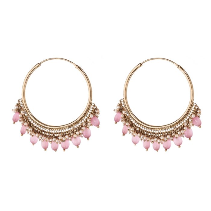 Indian Jewelry Gold Hoop Earrings